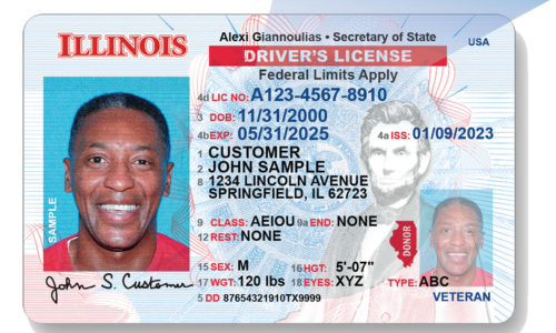 driver license sin real id en illinois