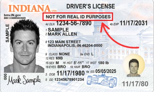 what does a real id look like in indiana