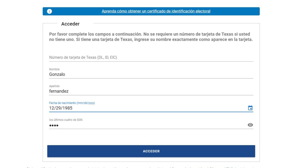 requisitos para real id texas
